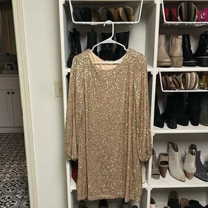 Size 12 - Women’s Preston & York Gold Sequined Dress